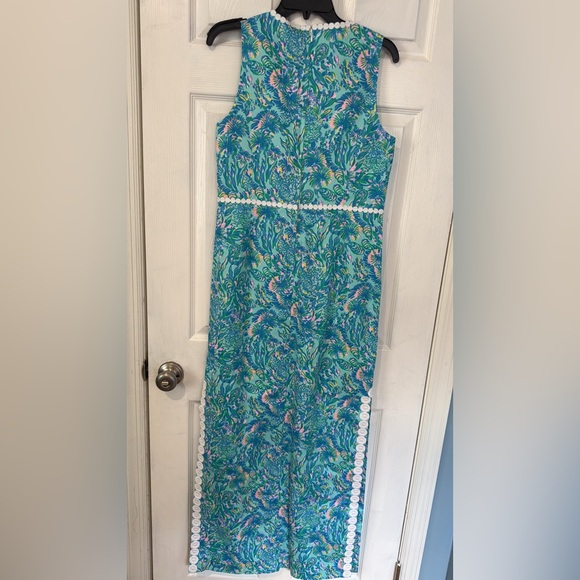 Lilly Pulitzer Ashler Stretch Maxi Shift dress in Coral of the story NWT size 8 - Picture 9 of 10